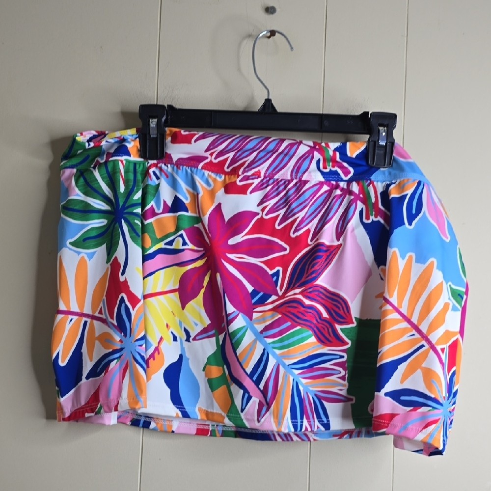 Alex Marie Mid Rise Colorful Floral Women's Swim Bottom  XXL